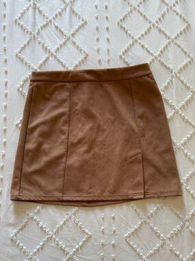 SHEIN Brown Mini A-Line Skirt
